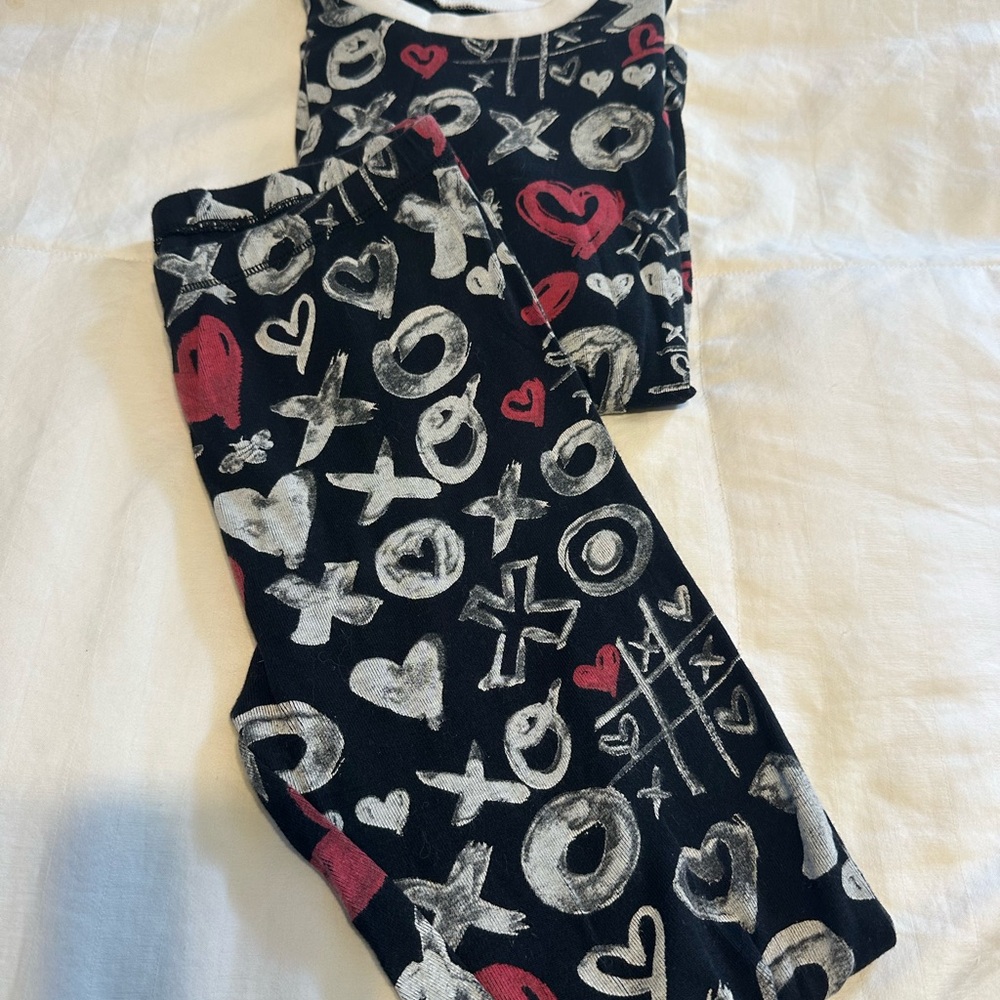 Burt's Bees Black and Red Kids Pajama Bottoms